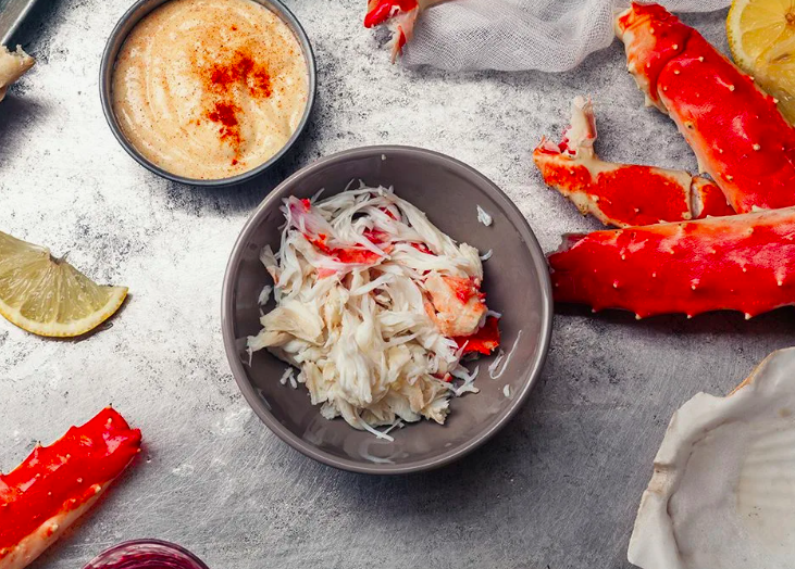 Салатное мясо краба, упаковка 0,5 кг